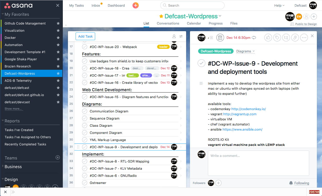 asana wordpress